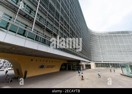 The Berlaymont building, headquarters of the European Commission, Brussels, Belgium