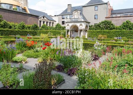 Garden of the Rubenshuis, Rubens House, museum of Peter Paul Rubens in Antwerp, Belgium Stock Photo