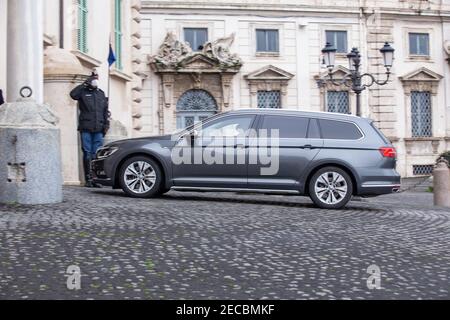Rome, Italy. 13th Feb, 2021. Mario Draghi enters the Quirinale Palace (Photo by Matteo Nardone/Pacific Press) Credit: Pacific Press Media Production Corp./Alamy Live News Stock Photo