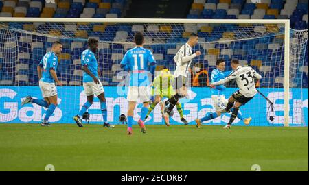 Naples, Campania, Italy. 13th Feb, 2021. During the Italian Serie A Football match SSC Napoli vs FC Juventus on February 13, 2021 at the Diego Armano Maradona stadium in Naples.In the picture: Alex beret Credit: Fabio Sasso/ZUMA Wire/Alamy Live News Stock Photo