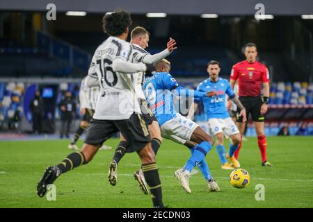 Naples, Campania, Italy. 13th Feb, 2021. During the Italian Serie A Football match SSC Napoli vs FC Juventus on February 13, 2021 at the Diego Armano Maradona stadium in Naples.In the picture: Victor Osimhen Credit: Fabio Sasso/ZUMA Wire/Alamy Live News Stock Photo