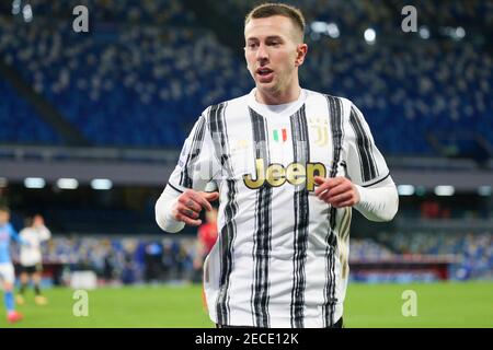 Naples, Campania, Italy. 13th Feb, 2021. During the Italian Serie A Football match SSC Napoli vs FC Juventus on February 13, 2021 at the Diego Armano Maradona stadium in Naples.In Picture: Danilo. Credit: Fabio Sasso/ZUMA Wire/Alamy Live News Stock Photo