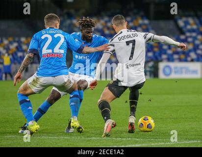 Naples, Campania, Italy. 13th Feb, 2021. During the Italian Serie A Football match SSC Napoli vs FC Juventus on February 13, 2021 at the Diego Armano Maradona stadium in Naples.In Picture: Cristiano Ronaldo. Credit: Fabio Sasso/ZUMA Wire/Alamy Live News Stock Photo