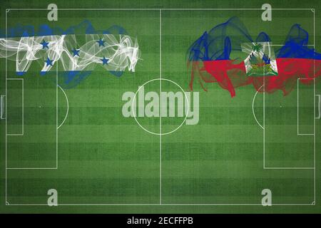 Haiti vs Honduras Soccer Match, national colors, national flags, soccer