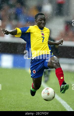 FIFA U17 World Cup, Helsinki, Finland, Aug 16 2003. Columbia 2 China 1. Pablo Armero Stock Photo