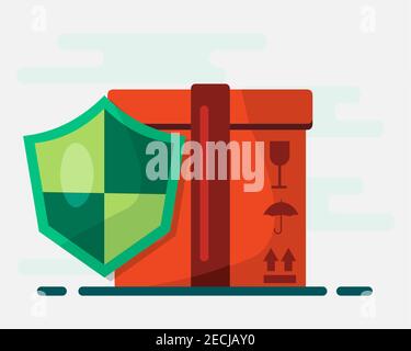 package delivery insurance concept symbol vector illustration Stock Vector