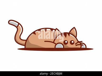 lazy cat clipart