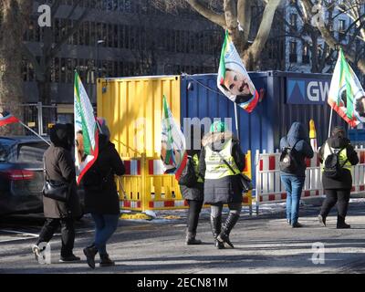 People demonstrating for the freedom of Abdullah Öcalan Stock Photo