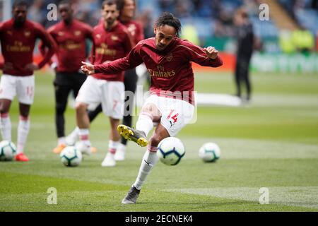 Soccer Football Premier League Leicester City V Arsenal King Power Stadium Leicester Britain April 28 2019 Arsenal S Pierre Emerick Aubameyang During The Warm Up Before The Match Reuters David Klein