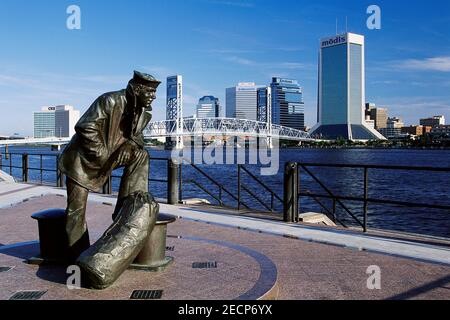 Jacksonville Skyline, Jacksonville, Florida, USA Stock Photo