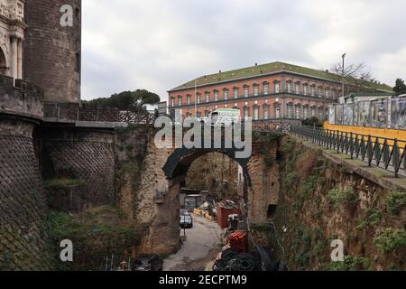 Napoli - Fossato di Castel Nuovo Stock Photo