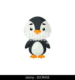 Cute little penguin on birthday hat on white background. Cartoon animal  character for kids cards, baby shower, invitation, poster, t-shirt  composition Stock Vector Image & Art - Alamy