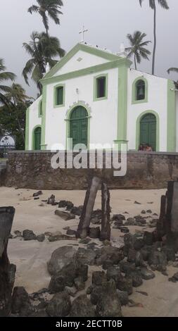 Praia dos Carneiros church, Brazil Stock Photo