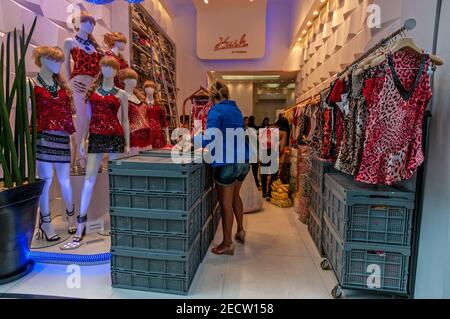Showcase of women`s clothing shop at Rua Jose Paulino Bom Retiro Stock  Photo - Alamy