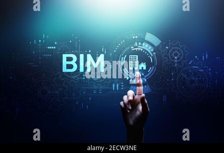 BIM Building Information modeling engineering development software Stock Photo