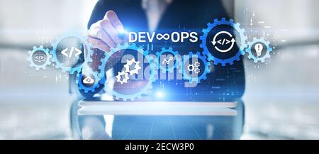 DevOps Methodology Development Operations agil programming technology concept Stock Photo