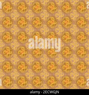 Vintage Ornate retro Art Deco seamless pattern Stock Photo