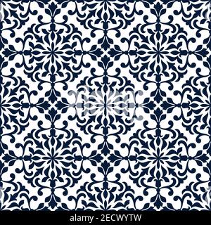 Ornamental openwork pattern. Stylized floral ornate decor. Vecor ornament patchwork seamless tile Stock Vector
