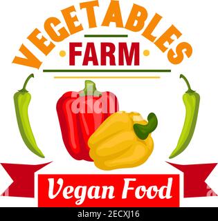 Vegan Food Banner Template. Vegan Food Ribbon Label Sign Stock Vector 