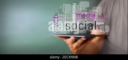 Concept of network and multimedia services Stock Photo