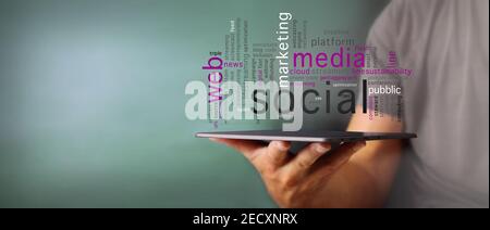 Concept of network and multimedia services Stock Photo