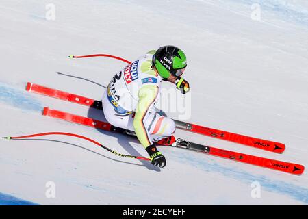2/14/2021 - SANDER Andreas GER during 2021 FIS Alpine World SKI Championships - Downhill - Men, alpine ski race in Cortina (BL), Italy, February 14 2021 (Photo by IPA/Sipa USA) Stock Photo