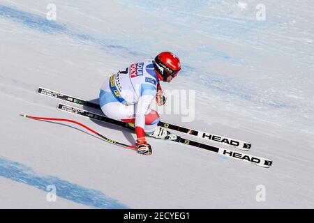 2/14/2021 - FEUZ Beat SUI during 2021 FIS Alpine World SKI Championships - Downhill - Men, alpine ski race in Cortina (BL), Italy, February 14 2021 (Photo by IPA/Sipa USA) Stock Photo