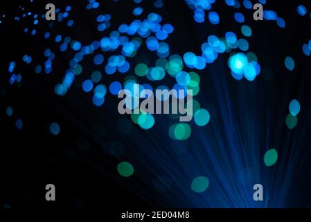 Fiber optics close up, fast internet background concept Stock Photo