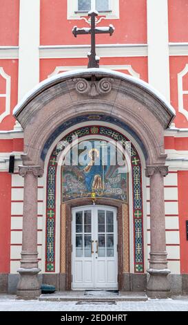 Church of Saint Sergius. Coastal Monastery of Saint Sergius in the settlement of Strelna near St. Petersburg, Russia. Stock Photo