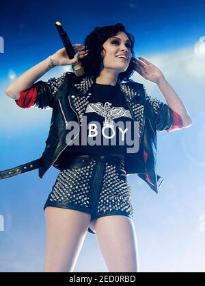 English singer-songwriter Jessie J performs at the concert during her R ...