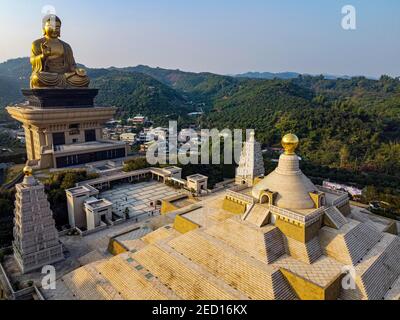 Aerial of Fo Guang Shan Monastery, Fo Gunag mountain or shan, Taiwan, Dashu District, Kaohsiung City, Taiwan Stock Photo