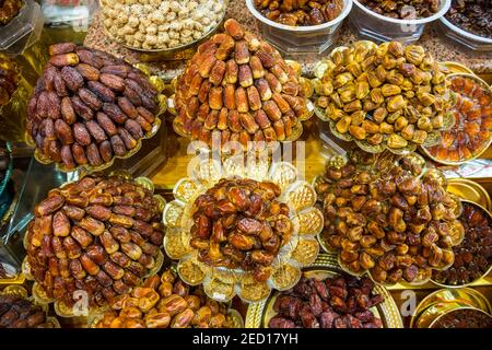 Dades shop in the old town of Jeddah, Saudi Arabia Stock Photo