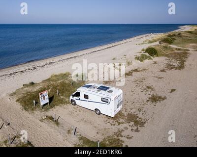 Camper site at Campig Fehmarnbelt, Fehmarn, Schleswig-Holstein, Germany Stock Photo