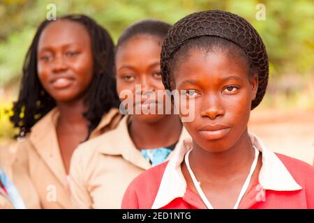 Young African woman, schoolgirls, portrait, Bobo-Dioulasso, Burkina Faso Stock Photo
