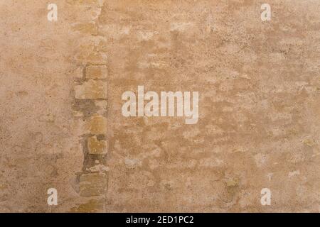 Background of the ancient sandstone bricks and stones wall in France Stock Photo