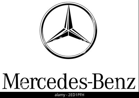 Mercedes-Benz logo, corporate identity, lettering, optional, white ...