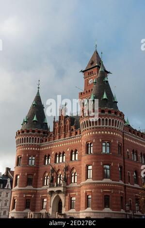 The old town hall of city of Halsingborg in Sweden Stock Photo