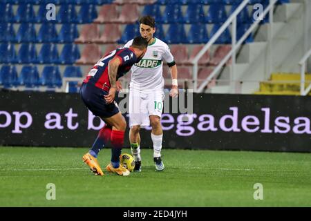 Filip Djuricic (US Sassuolo) during the Serie A soccer match between Crotone - Sassuolo, Stadio Ezio Scida on February 14, 2021 in Crotone Italy / LM Stock Photo