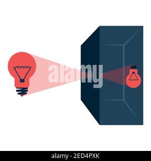 camera obscura in a realistic style. vector Stock Vector