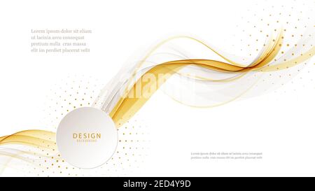 Abstract colorful wave design banner. Smoke wave. Transparent color wave vector element Stock Vector