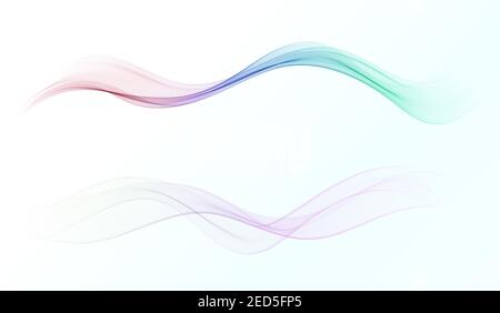 Flowing waves of water blue. Abstract background vector waves Wave set Stock Vector