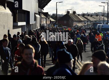 Britain Football Soccer - West Bromwich Albion v Stoke City - Premier League - The Hawthorns - 4/2/17 West Bromwich Albion fans arrive at the ground before the match  Reuters / Anthony Devlin Livepic EDITORIAL USE ONLY. No use with unauthorized audio, video, data, fixture lists, club/league logos or 'live' services. Online in-match use limited to 45 images, no video emulation. No use in betting, games or single club/league/player publications.  Please contact your account representative for further details.