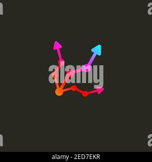 Arrow up business logo. Development and progress symbol. Vector illustration Stock Vector