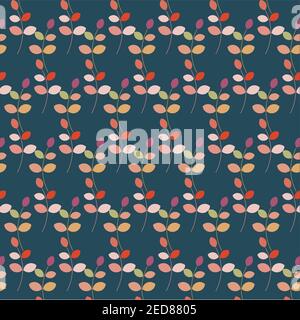 Abstract florial radial vector pattern on a dark blue background Stock Vector