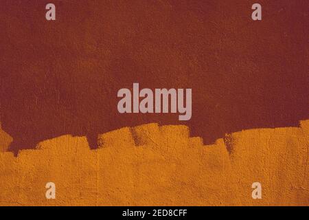 An abstract illustration of brown and orange split wall background Stock Photo