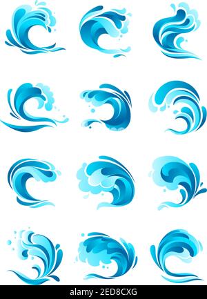 Foamy splash icons set vector color Stock Vector Image & Art - Alamy