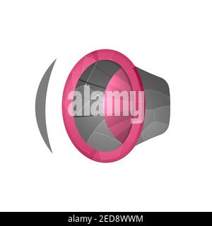 Sound volume button. Gaming elements isolated on white background. Design for computer game. Symbol and icon. Play for games and app. Cartoon Stock Vector