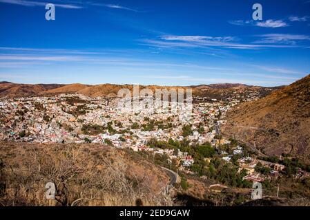 View over Guanajuato City, Guanajuato State, Mexico Stock Photo