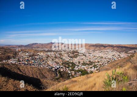 View over Guanajuato City, Guanajuato State, Mexico Stock Photo