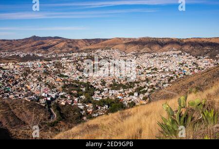 View over Guanajuato City, Guanajuato State, Mexico Stock Photo